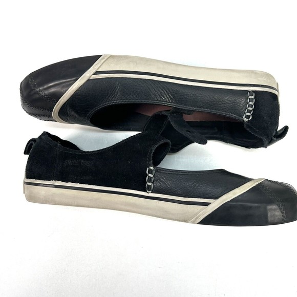 Sorel Sentry Mary Jane Leather Slip Ons Black Womens 9.5 Duck Shoes Sneakers - Picture 9 of 12